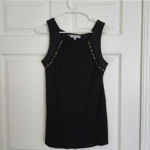 Jennifer Lopez black tank with gold detailing Med